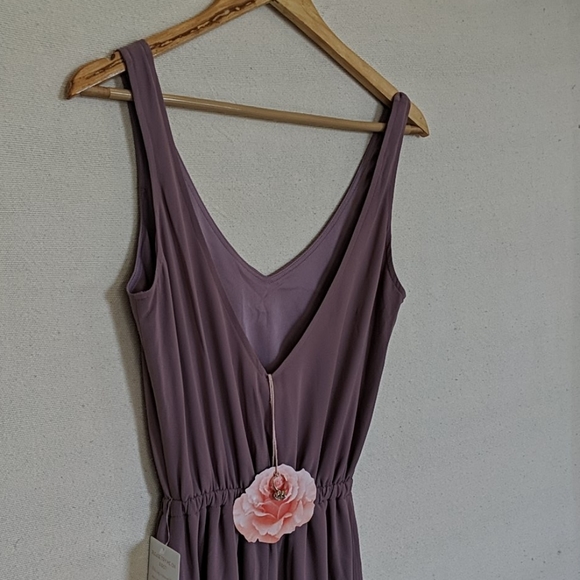 Mauve Chiffon Maxi Dress - Bridesmaids - Picture 3 of 6